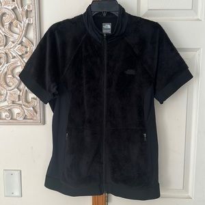 The North Face Black Fleece Mid Length Short Sleeve Running Jacket. Size Large.